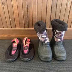 スノーブーツと水用靴17cm