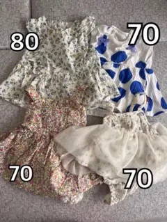 ベビー服 ワンピース ロンパース まとめ売り 70 80