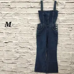 R4745 【M】 オーバーオール サロペット 長さ調整可 ブルー