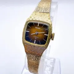 SEIKO レディース 腕時計 手巻き 21石 ブラウン文字盤 稼働品