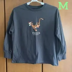 ハニーズ　Tigger プリント 長袖Tシャツ グレー　レディースM