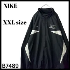 海外古着 00s ナイキ 2カラー切替 ジップジャケット ブルゾン 黒白 XXL