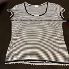 MELROSE ボーダー 半袖 Tシャツ レース装飾のサムネイル