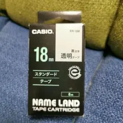 未使用　CASIO XR-18X 透明テープ 18mmのサムネイル