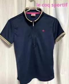 le coq sportif レディース ハーフジップ 半袖シャツ