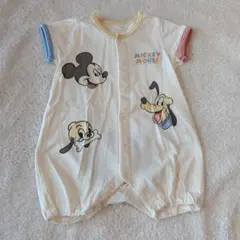 ミッキーマウス ボディスーツ クリーム色　80センチ ロンパース