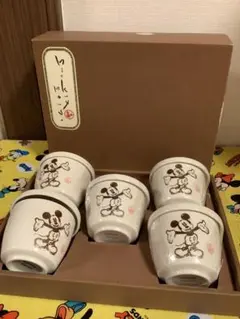 ディズニー　Sango ミッキーマウス 湯飲み 5個セット　茶碗