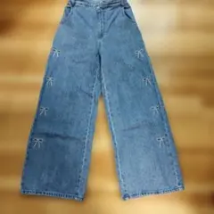 ライトオン　デニムブルー ワイドパンツ 150