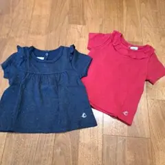 PETIT BATEAU プチバトー 半袖Tシャツ カットソー 2点セット