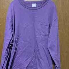チャンピオン T1011 ロングT 前ポケ　パープル