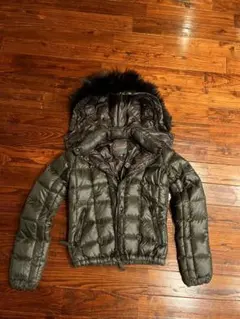 【美品】DUVETICA フード付きダウンジャケット 38サイズ ダークグレー