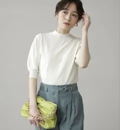 エヌナチュラルビューティーベーシック　トップス　5部袖