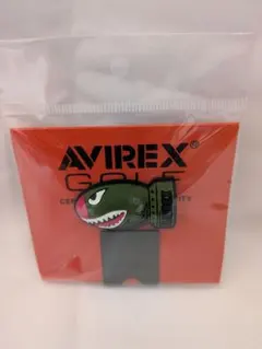 【新品未開封】AVIREX シャークマウス ゴルフマーカー 台座付 カーキのサムネイル
