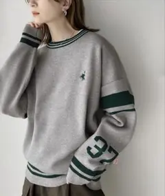 《Javaジャバコラボ》Wジャガード袖ナンバリングプルオーバー