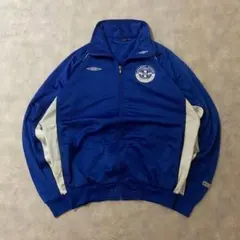 古着UMBROトラックジャケット刺繍ワンポイントロゴフルジップブルーDB186