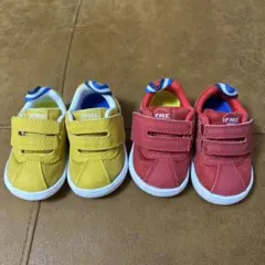 IFME ベビーシューズ イエロー レッド 2色セット