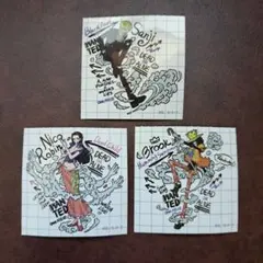 ワンピース サンジ ニコ・ロビン ブルック ステッカー 3枚セット
