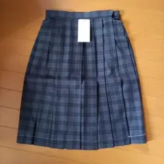 W66丈54 未使用 グレー系チェック プリーツスカート