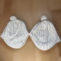 UNIQLO ユニクロ　ライトベージュニット帽 S/M 2個セット