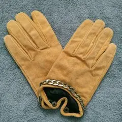 COMME CA ISM ピッグスキン 豚革 手袋 ライトブラウン