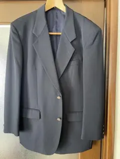 ネイビー テーラードジャケット シングルボタン