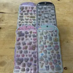 新作　コットンパフィーシール　サンリオ　ヒョウ柄キティー　サンリオキャラクターズ