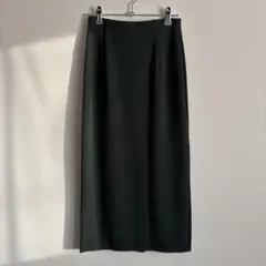 UNIQLO ストレッチダブルフェイスナロースカート　ダークグリーン S