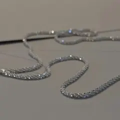 新品☆ ネックレス シンプル 高級感 ワンポイント 鎖骨チェーン シルバー