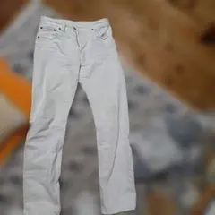 2005年　中古ホワイト ストレートデニム ウエスト73 (29)股下約76