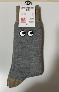 ANYA HINDMARCH ユニクロ ソックス 25-27㎝　グレー
