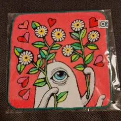 ボリス雑貨店　ヒグチユウコ　新作タオルハンカチ　ひとつめちゃんと花束のサムネイル