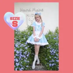 【新品未使用】レディース コスプレ 衣装 メイド服 アリス 水色 S ハロウィン