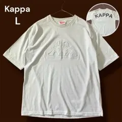 カッパ エンボスロゴビッグTシャツ バックロゴプリント オミニ 半袖 グレー L