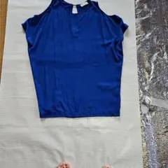 ZARA ビッグサイズワンピース、トップスブルーサイズF