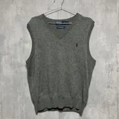 POLO by RALPH LAUREN ベスト ウール100% グレー　L