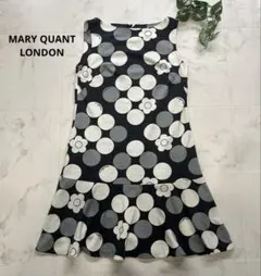 美品　希少　MARY QUANT LONDON デイジードットワンピース　Ｍ