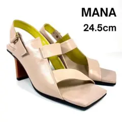 【MANA】マナ（24.5cm） パンプス スクエアトゥ 美品のサムネイル
