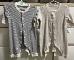 UNIQLOストライプロンパース 2点セット