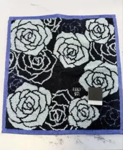 ANNA SUI バラ柄タオルハンカチ 約25cm