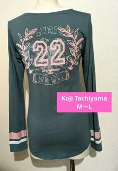Koji Tachiyama fix 長袖　薄手　カットソー　日本製　表記2