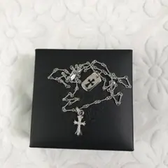 送料込！クロムハーツ タイニーカットアウトクロスダイヤネックレス