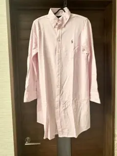 極美品 RALPH LAUREN Knit Oxford 長袖シャツワンピース