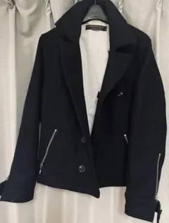ピーコート　ブラック　ショート丈
