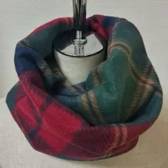 お得❤️チェック❤️赤　緑　フリース　　スヌード　マフラー　防寒　レッド　グリーン