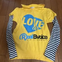 RealBvoice 長袖カットソー フード付き イエロー
