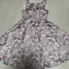 GINZA COUTURE フラワープリント Aラインドレス※一度のみ着用