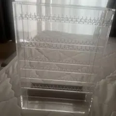 無印良品 アクリルネックレス ピアスケース 見開きタイプ ベロア内箱仕切