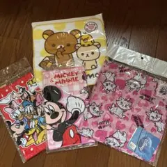未使用　ミッキー　リラックマ　おしゃれキャット　4枚セット