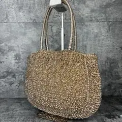 ANTEPRIMA ワイヤーバッグ キラキラ光沢 ピンクゴールド トートバッグ