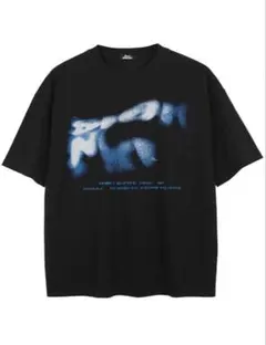 グラフィックプリント 半袖Tシャツ ブラック